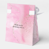 渦巻きピンクの雲のバプテスマの好意ボックス フェイバーボックス (裏面サイド)