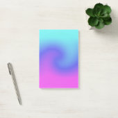 渦巻きピンク紫青アクアカラーフロー ポストイット (オフィス)