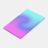 渦巻きピンク紫青アクアカラーフロー ポストイット (アングル)