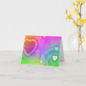 渦巻きピンク カード (黄色い花)