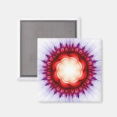 渦巻きフローラ赤オーナメント マグネット (正面/裏面)