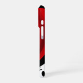 渦巻きモダン円の黒い白い色 iPhoneケース (左側面)