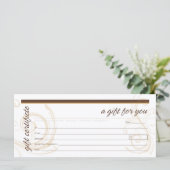 渦巻きモチーフモダン付きギフト証書 (スタンド正面)