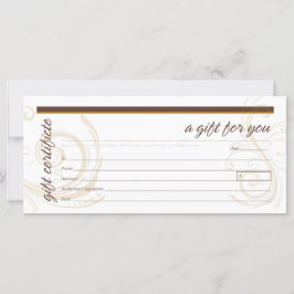 渦巻きモチーフモダン付きギフト証書