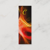 渦巻きモノグラム鮮やかブラックイエローオレンジ スキニー名刺 (裏面)
