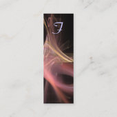 渦巻きモノグラム鮮やかブラックピンクアンティーク赤 スキニー名刺 (裏面)