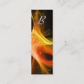 渦巻きモノグラム鮮やかブラックピンクバイオレットイエロー スキニー名刺 (裏面)