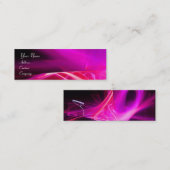 渦巻きモノグラム鮮やかブラックピンクバイオレット スキニー名刺 (正面/裏面)