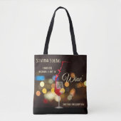 渦巻きワインライト輝くトートバッグ トートバッグ (正面)