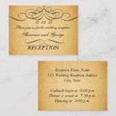 渦巻きヴィンテージ結婚式披露宴エンクロージャカード エンクロージャーカード (正面/裏面)