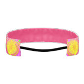 渦巻き上の黄色のひまわりサイケデリック花 アスレチックヘッドバンド (裏面)