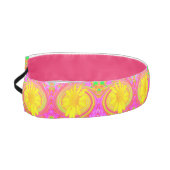 渦巻き上の黄色のひまわりサイケデリック花 アスレチックヘッドバンド (左)