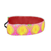 渦巻き上の黄色のひまわりサイケデリック花 アスレチックヘッドバンド (左)