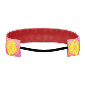 渦巻き上の黄色のひまわりサイケデリック花 アスレチックヘッドバンド (裏面)