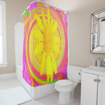 渦巻き上の黄色のひまわりサイケデリック花