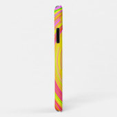 渦巻き上の黄色のひまわりサイケデリック花 Case-Mate iPhoneケース (裏面/右)