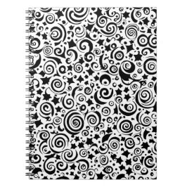 渦巻き型と星型ノートブック ノートブック