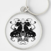 渦巻き型ヴィンテージライオンの精巧 キーホルダー (正面)