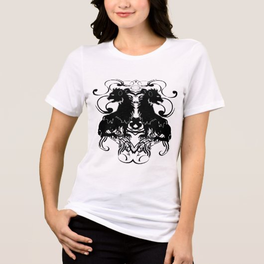 渦巻き型ヴィンテージライオンの精巧 トライブレンドＴシャツ (正面)