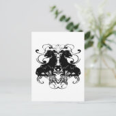 渦巻き型ヴィンテージライオンの精巧 ポストカード (スタンド正面)