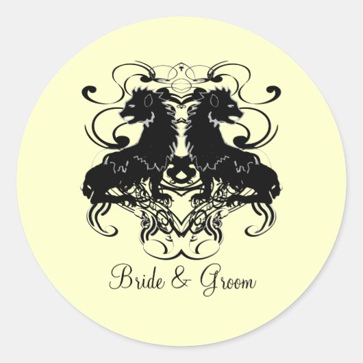 渦巻き型ヴィンテージライオンの精巧 ラウンドシール (正面)