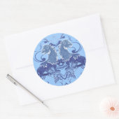 渦巻き型ヴィンテージライオンの精巧 ラウンドシール (封筒)