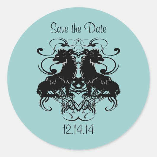 渦巻き型ヴィンテージライオンの精巧 ラウンドシール (正面)