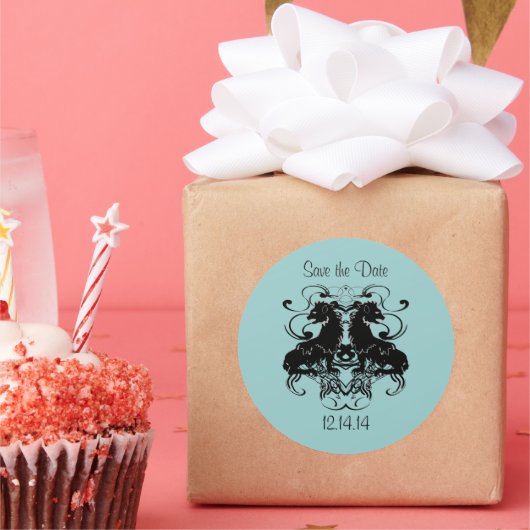 渦巻き型ヴィンテージライオンの精巧 ラウンドシール (パーティー)