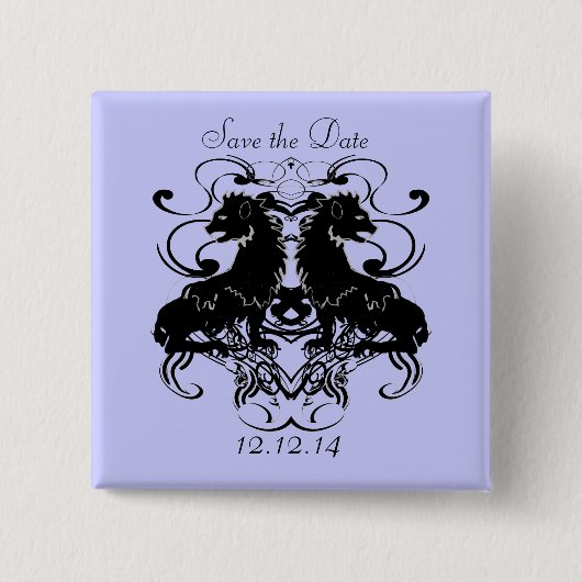 渦巻き型ヴィンテージライオンの精巧 缶バッジ (正面)