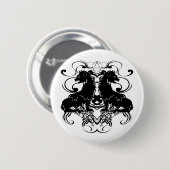 渦巻き型ヴィンテージライオンの精巧 缶バッジ (正面&裏面)