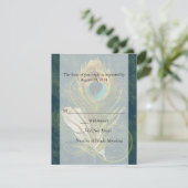 渦巻き孔雀の羽クリック形 – 一致セットを表示 –  出欠カード (スタンド正面)