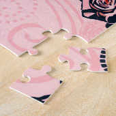 渦巻き形と花 ジグソーパズル (側面)