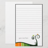 渦巻き形の文房具 便箋 (正面/裏面)