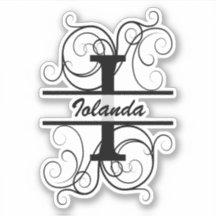 渦巻き形モノグラム文字；あなたの名前の宇宙