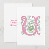 渦巻き形モノグラム 招待状 (正面/裏面)