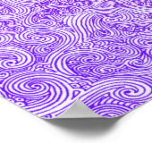 渦巻き形：紫 – ピンク ポスター (角)