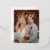 渦巻き応援ホイル幸せな新年のカードはがき 箔シーズンポストカード (正面/裏面)