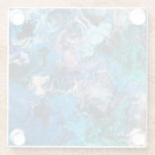 渦巻き抽象芸術アートコースター ガラスコースター (裏面)