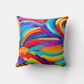 渦巻き抽象芸術絵を描色の芸術 クッション (裏面)