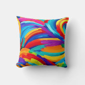 渦巻き抽象芸術絵を描色の芸術 クッション (正面)