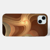 渦巻き抽象芸術茶色のグラデーションのフラクタル Case-Mate iPhoneケース (裏面 (横))