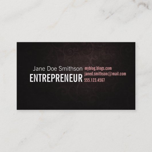 渦巻き抽象芸術 名刺 (正面)