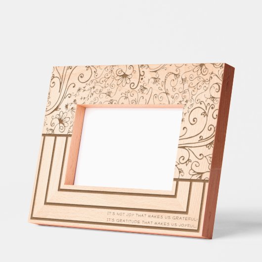 渦巻き旋回がユニーク6x4Lの感謝の線を飾る レーザー彫刻フレーム (左)