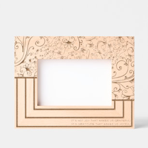 渦巻き旋回がユニーク6x4Lの感謝の線を飾る レーザー彫刻フレーム