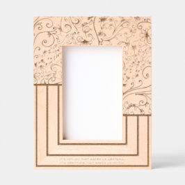 渦巻き旋回が4x6ユニークPの感謝の線を飾る レーザー彫刻フレーム