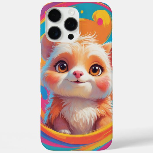 渦巻き旋回で愛らしいカラフル子犬 Case-Mate iPhoneケース (裏面)