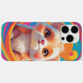 渦巻き旋回で愛らしいカラフル子犬 Case-Mate iPhoneケース (裏面 (横))