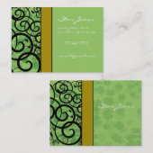 渦巻き旋回とクローバーとシャムロックのガロール 名刺 (正面/裏面)