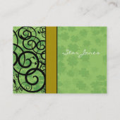 渦巻き旋回とクローバーとシャムロックのガロール 名刺 (裏面)