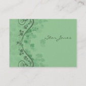 渦巻き旋回とクローバーとシャムロックのガロール 名刺 (裏面)